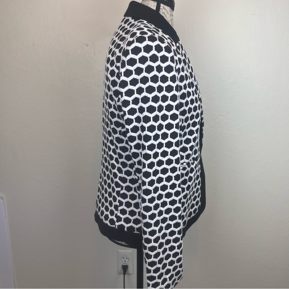Esley black & white honeycomb pattern blazer in Woman’s Large-NWT - Picture 11 of 15
